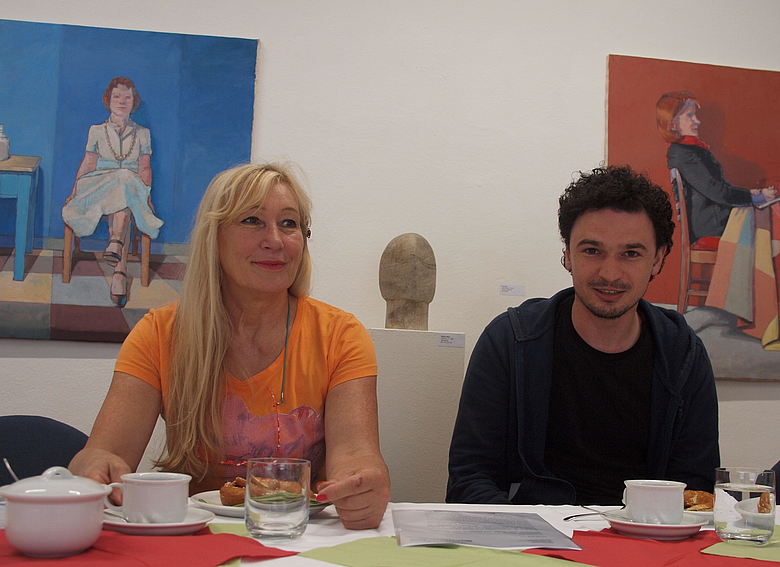 Regina Hellwig-Schmid und Teilnehmer Ivan Bazak